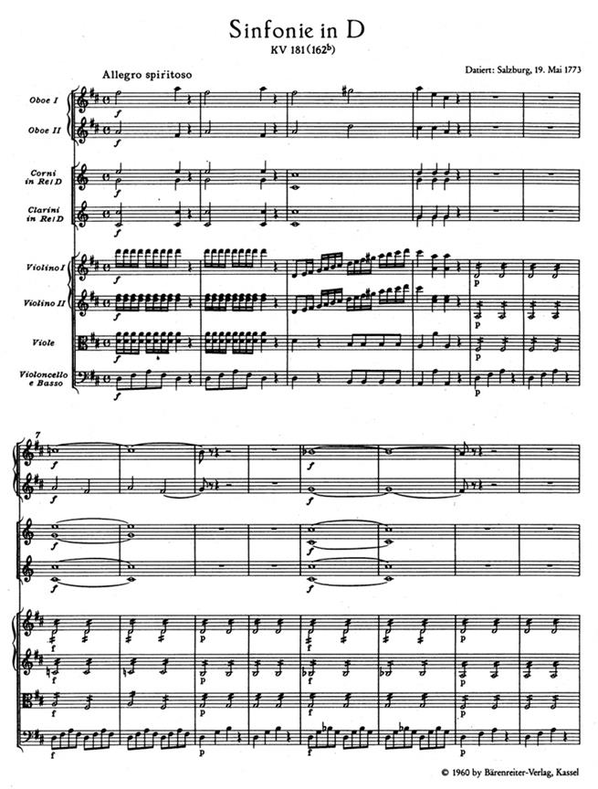 Symphonie 23 D KV181